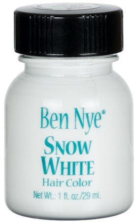 Ben Nye HW-1 Snow White Liquid Hair Color — 1oz bottle for bright white stage hair effects