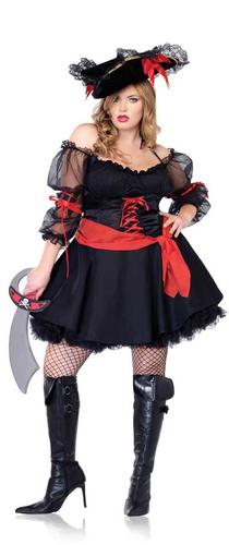 Sexy Swashbuckler adult costume — alternate view showing detail