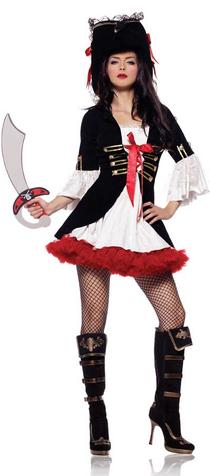 Disfraz sexy de capitán espadachín