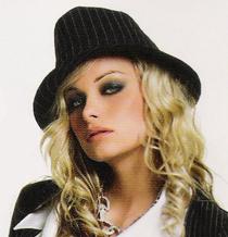 Pinstriped Fedora — black and white pinstripe, adult size classic hat