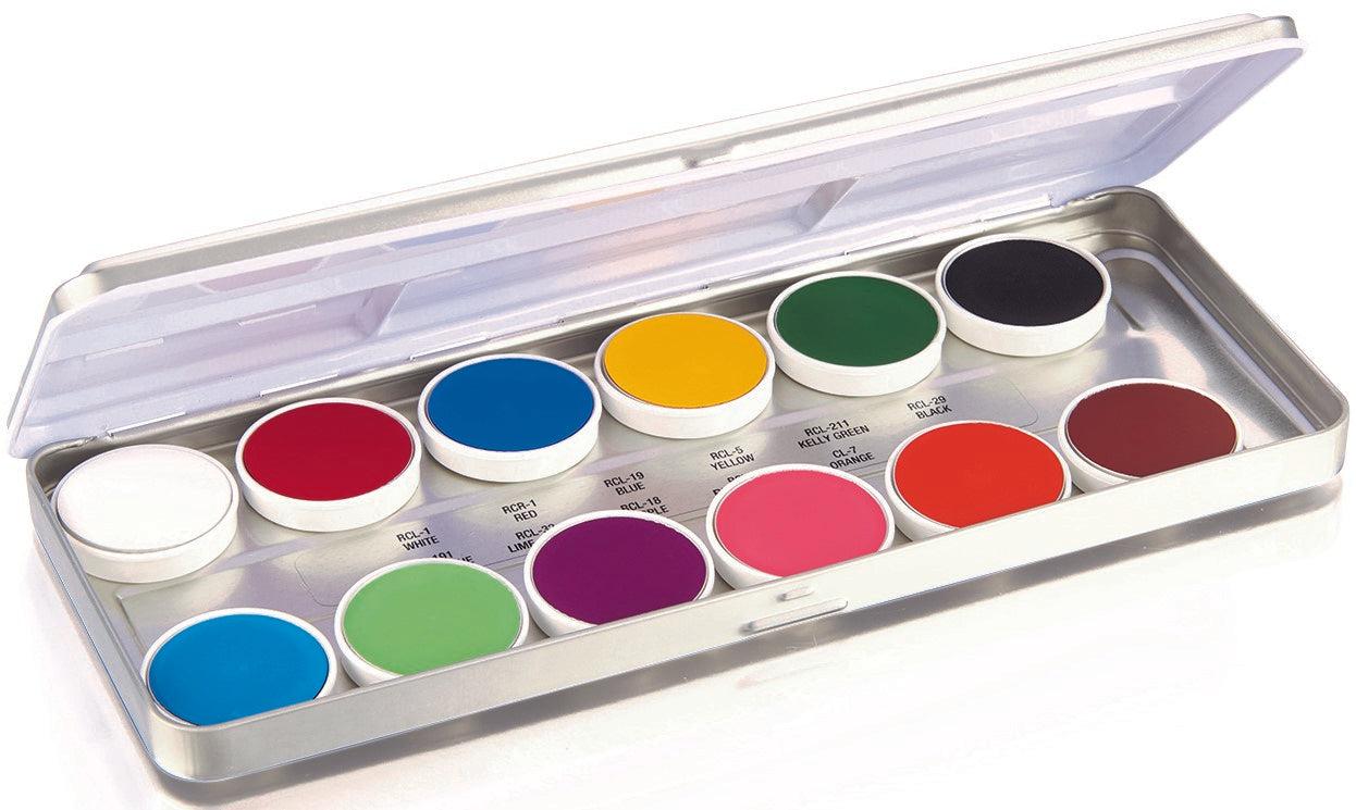 Master Creme Palette 1.69oz./48gm., 12 colores (paleta de metal) - LKP-12