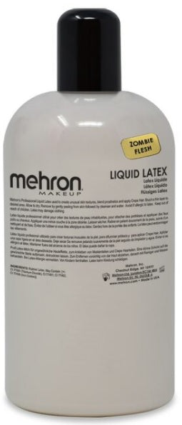Mehron Liquid Latex 117 — 16 oz bottle, dries clear