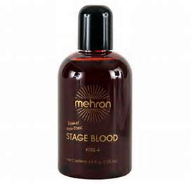 Mehron Stage Blood — 4.5oz bottle, bright red theatrical blood formula