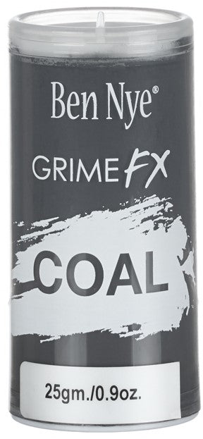Ben Nye Grime FX Coal powder — deep charcoal tone, 25gm jar