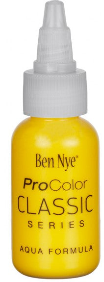 Ben Nye PCC-09 Bright Yellow ProColor Classic airbrush paint — 2oz bottle of vivid yellow