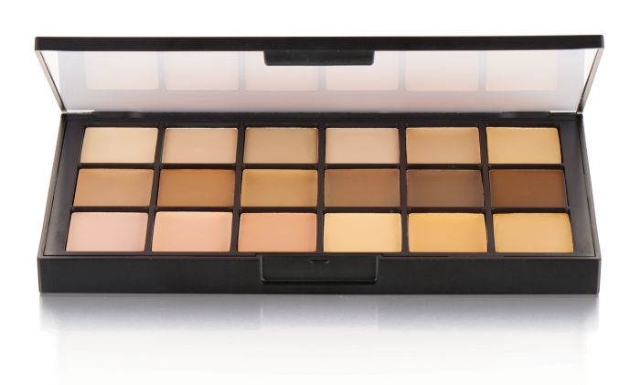 Paleta de base de maquillaje mate Olive-Brown 2.4oz./69gm.18 colores - HDFP-14