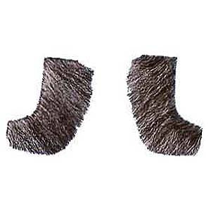 Sideburns — synthetic self-adhesive sideburns, 2"W x 3"L, shown in available colors