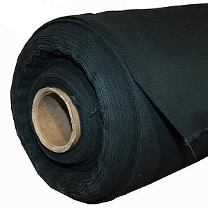 Black scenery canvas fabric — 65" wide, 10 oz flame retardant, sold by the yard