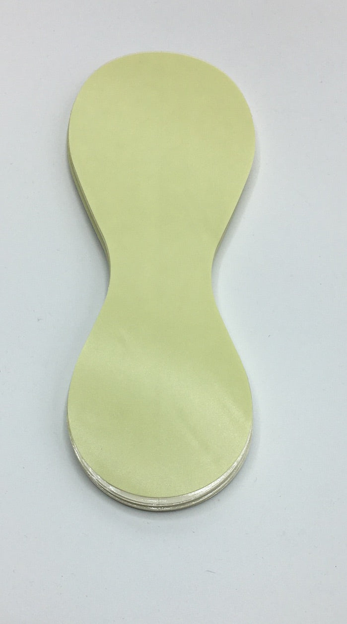 Glow footprints — phosphorescent vinyl tape footprint shapes, 8"×3", glows in dark, 12 per bag