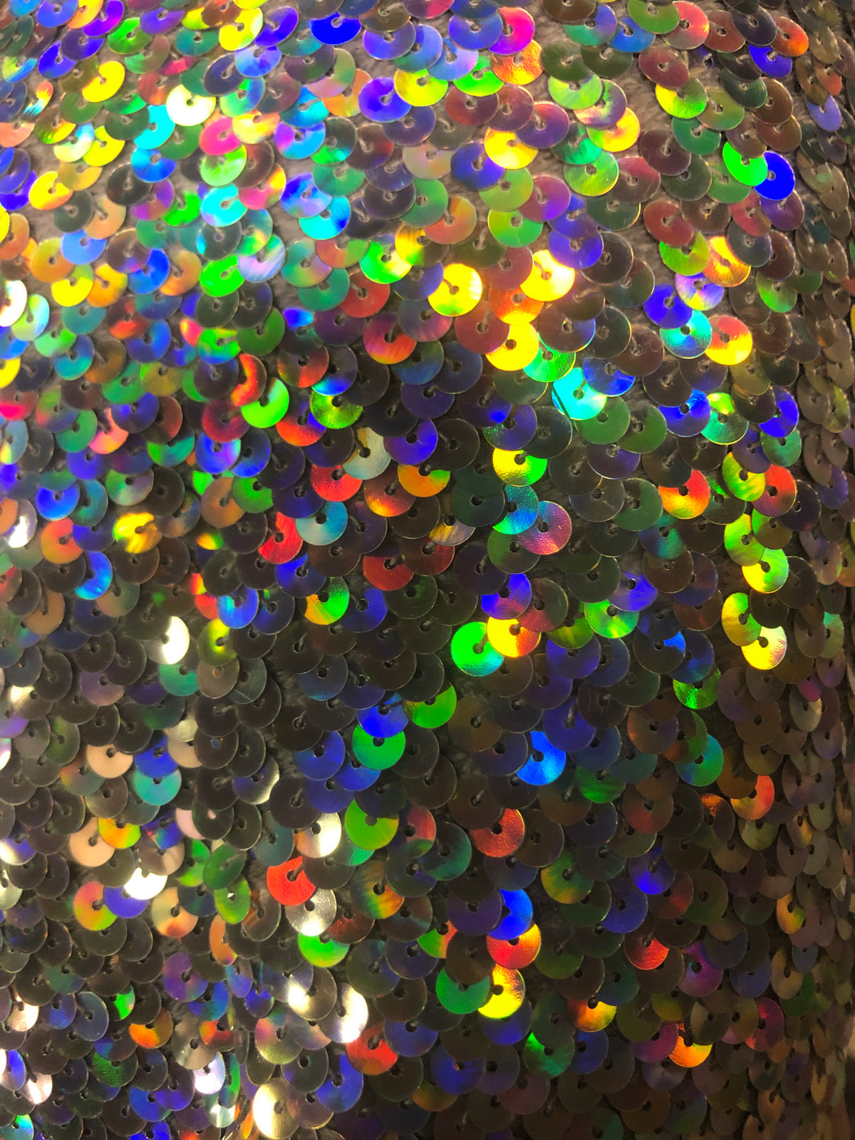 4 3/4" sequin trim swatch — silver/silver colorway