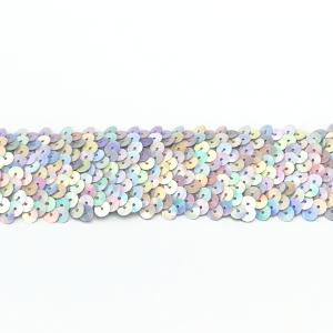 1 Laser Silver Sequin Trim (Stretch)
