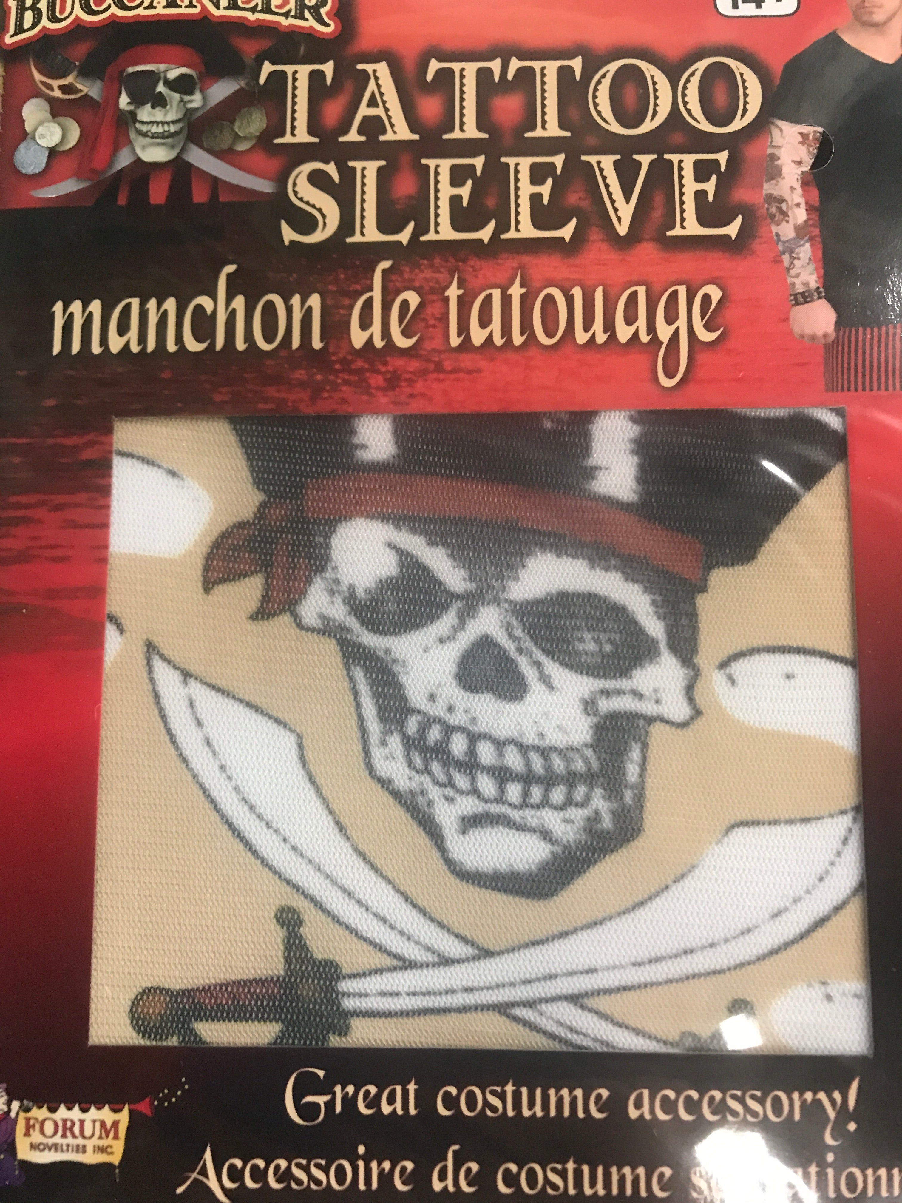 Tattoo sleeves — assorted styles, stretch fabric pair, 14" long