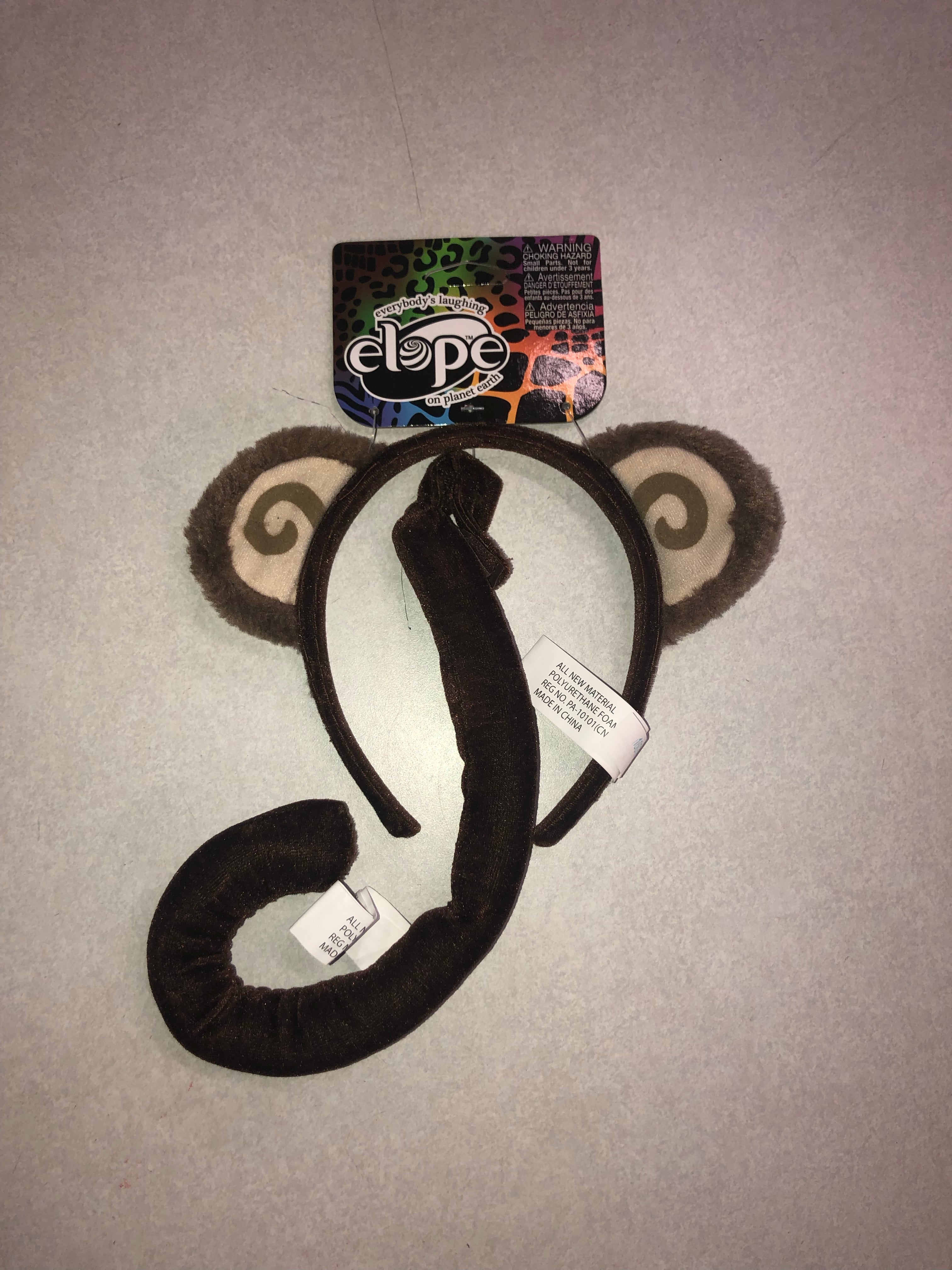 Animal Costume Kit — Fox variant: ears headband and plush two-tone tail