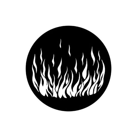 Rosco Flames 5 gobo — size B stainless steel disc for 6" ellipsoidal fixture