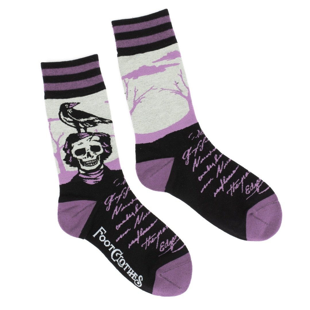 The Raven Poe Crew Socks