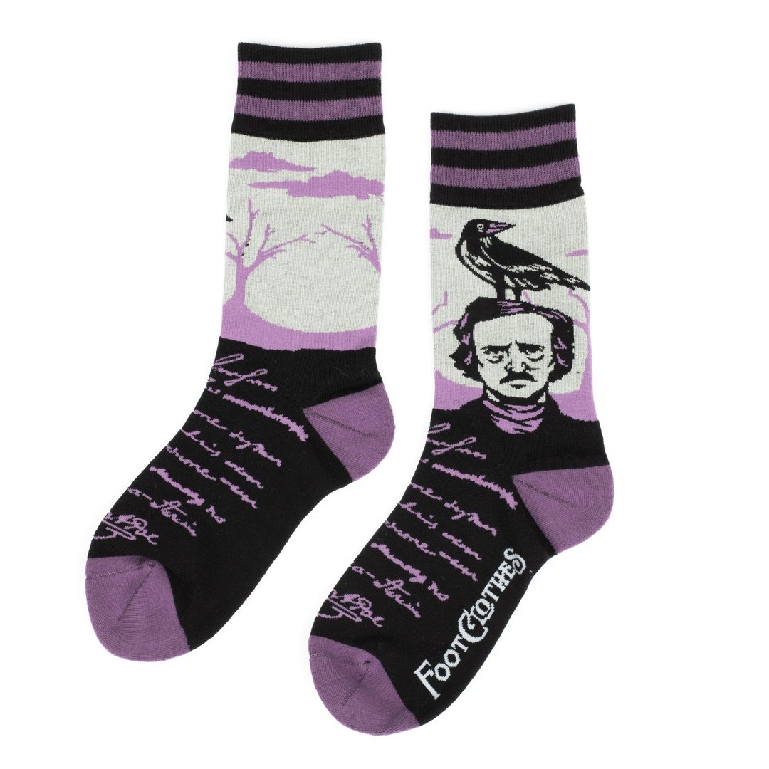 The Raven Poe Crew Socks