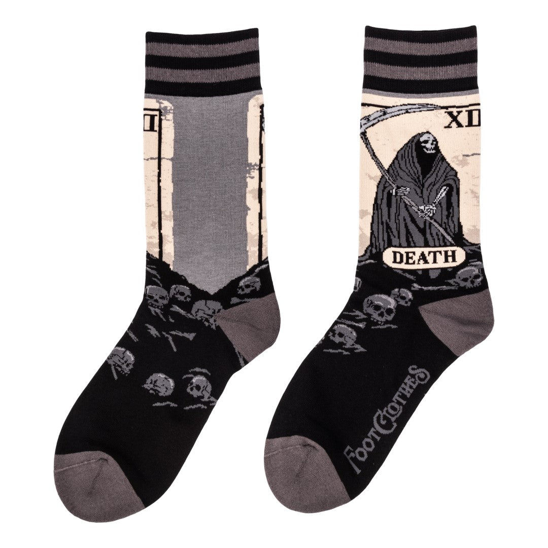 Death Tarot Card Crew Socks