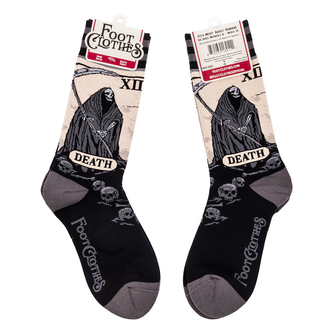 Death Tarot Card Crew Socks