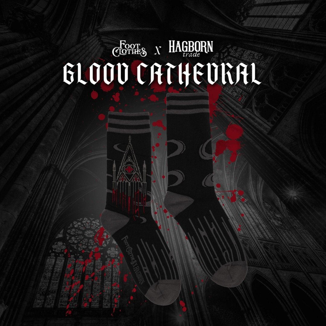 Blood Cathedral FootClothes x Hagborn Collab Crew Socks