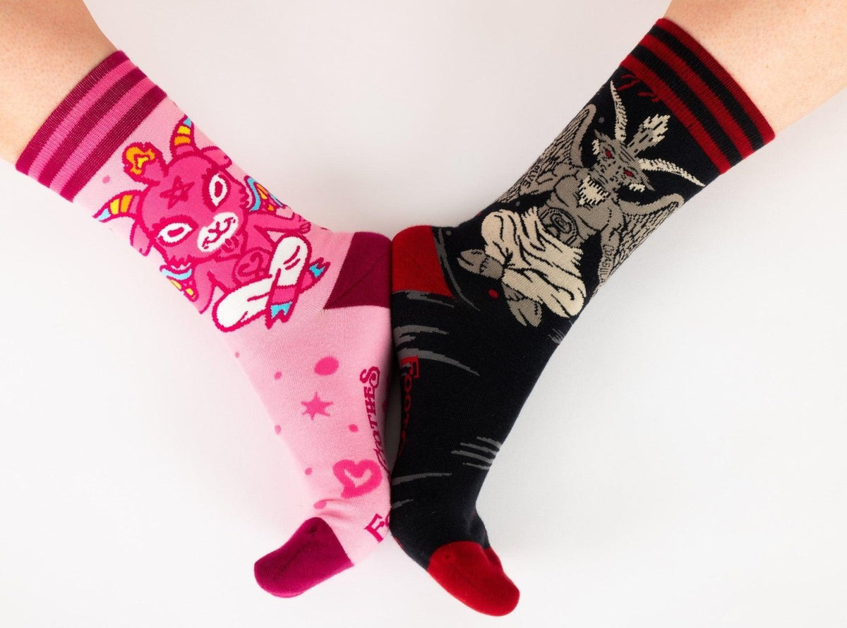Chaussettes d'équipage Baphomet "Evil AF"