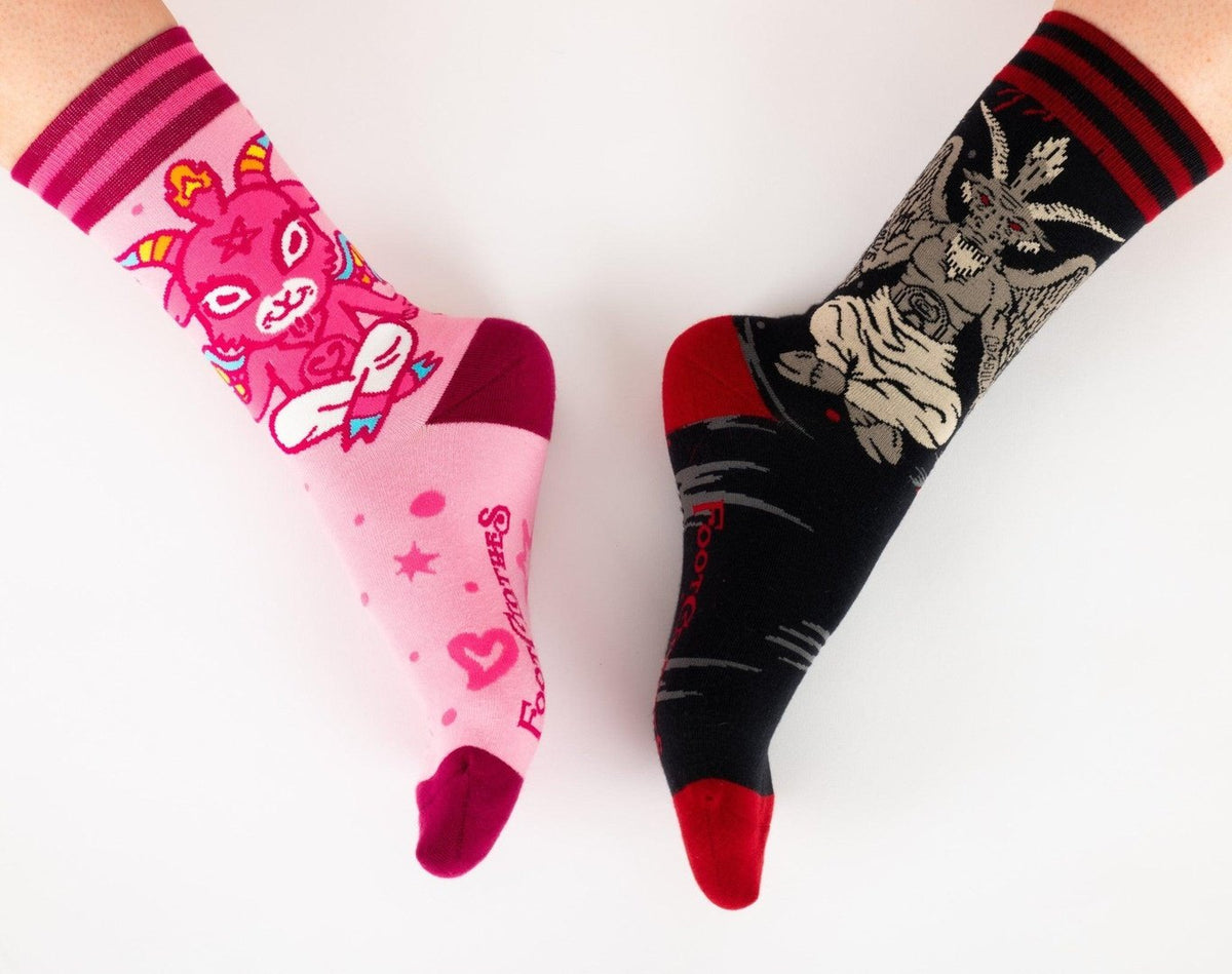 Chaussettes d'équipage Baphomet "Evil AF"