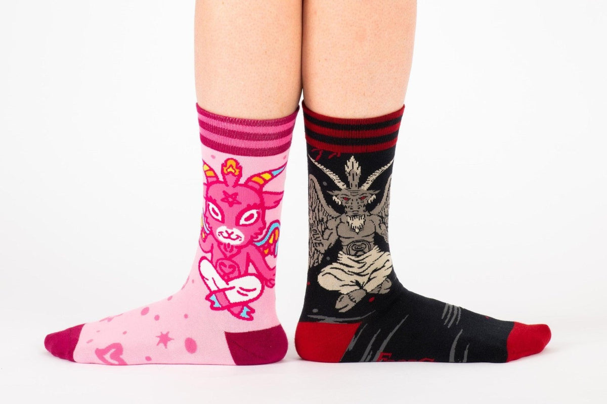 Chaussettes d'équipage Baphomet "Evil AF"