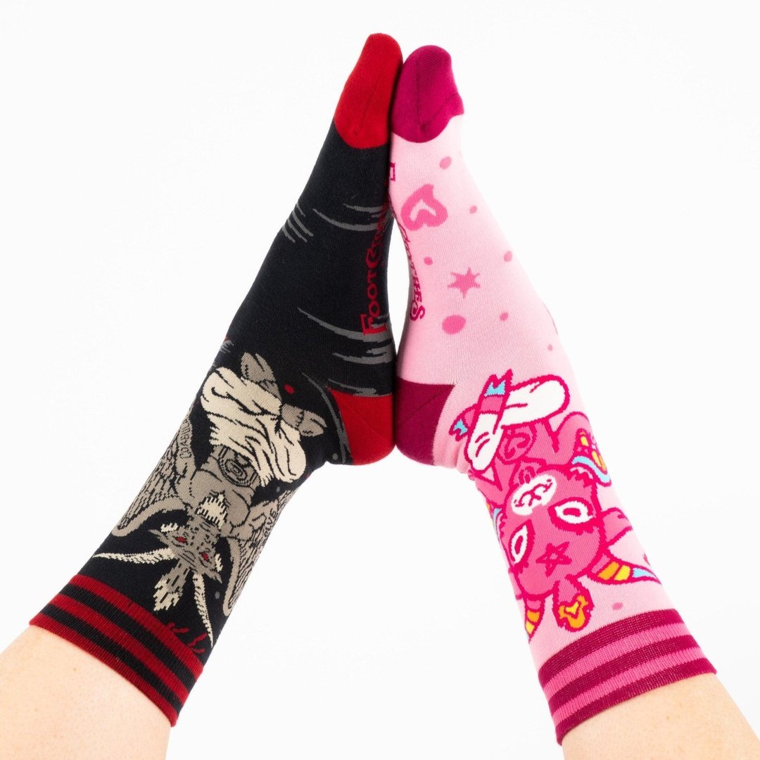 Chaussettes d'équipage Baphomet "Evil AF"