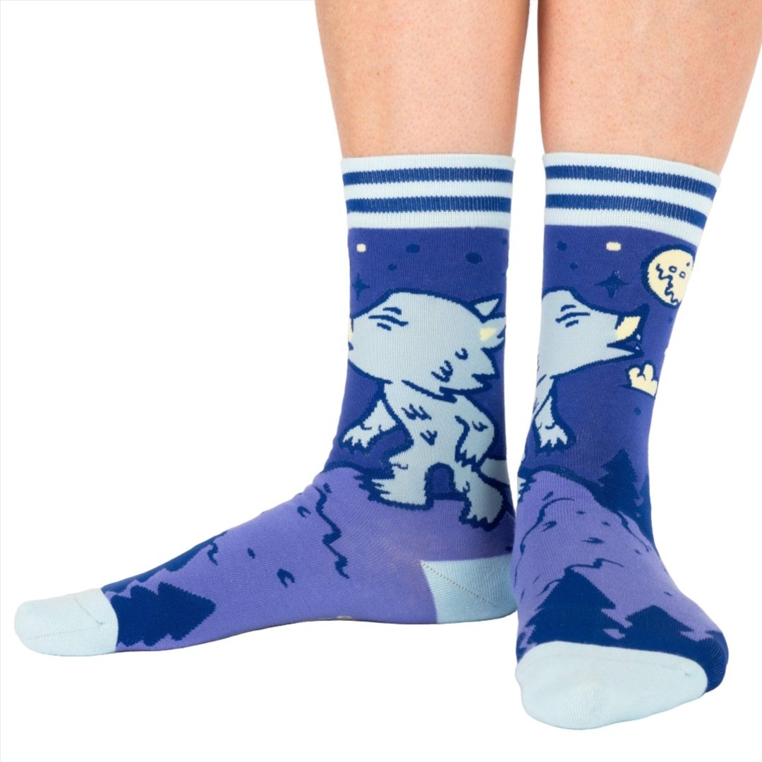 Cute Werewolf Crew Socks