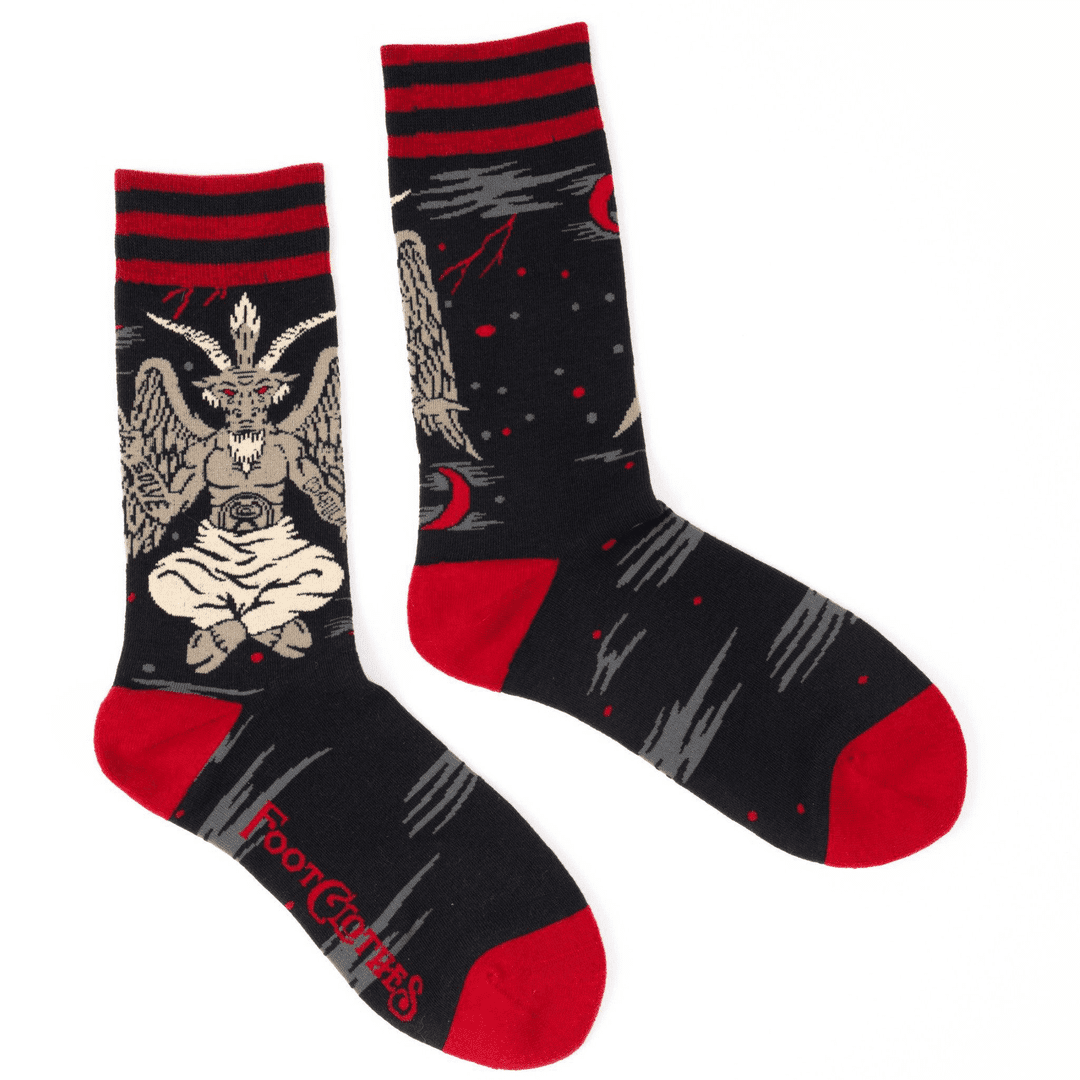 Evil AF Baphomet Crew Socks