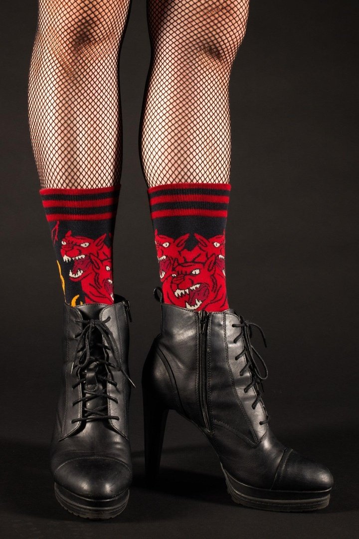Evil AF Cerberus Crew Socks
