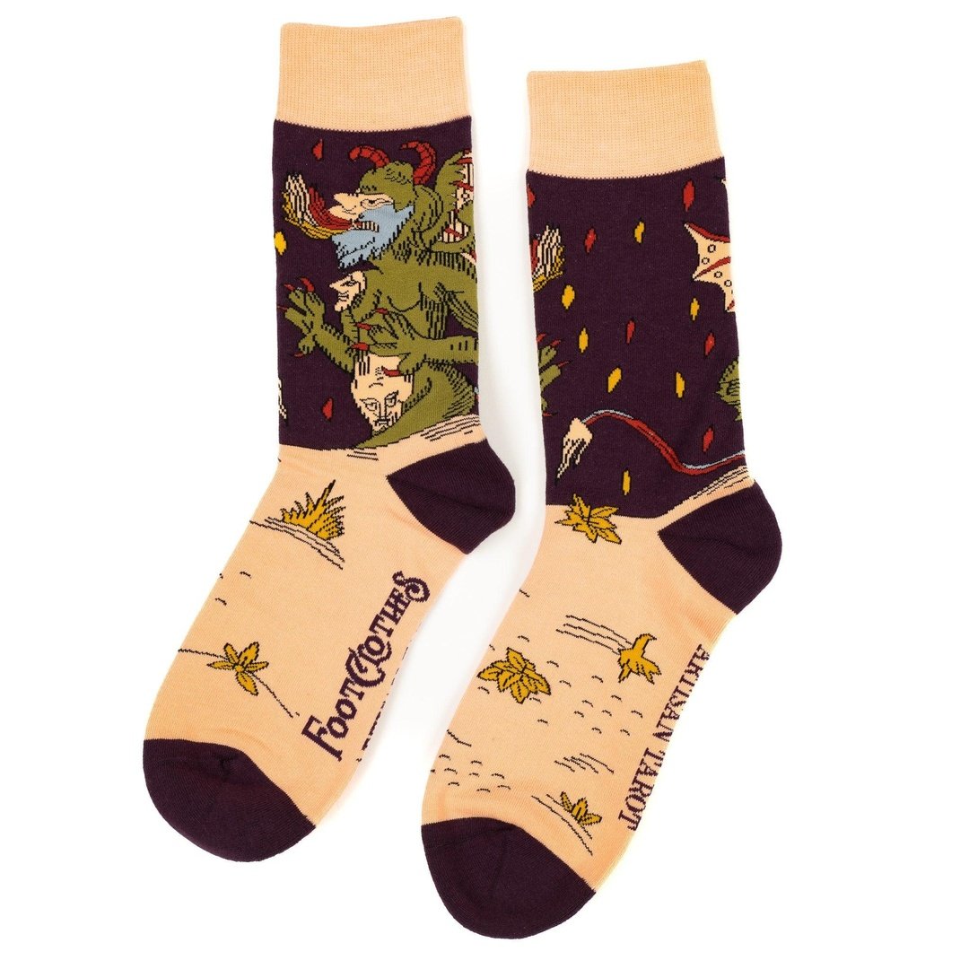 The Devil Vieville Tarot Sock FootClothes x Artisan Tarot Crew Socks