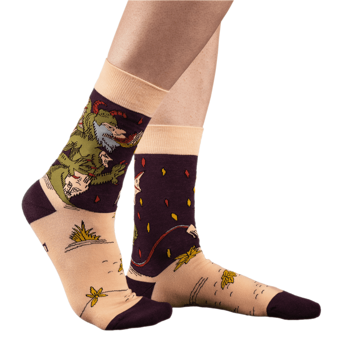 The Devil Vieville Tarot Sock FootClothes x Artisan Tarot Crew Socks