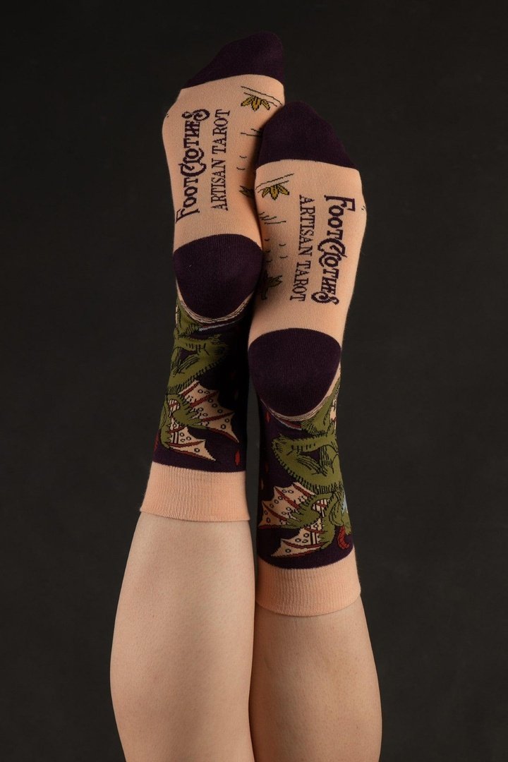 The Devil Vieville Tarot Sock FootClothes x Artisan Tarot Crew Socks