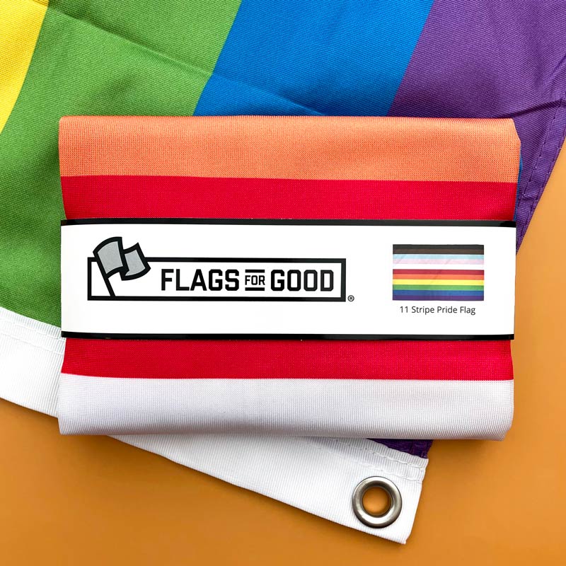 11-Stripe Horizontal LGBTQ+ Pride Flag