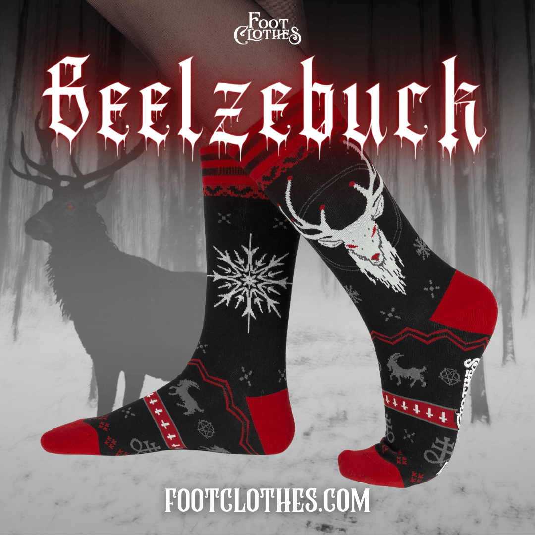 Beelzebuck Ugly Xmas Sweater Crew Socks