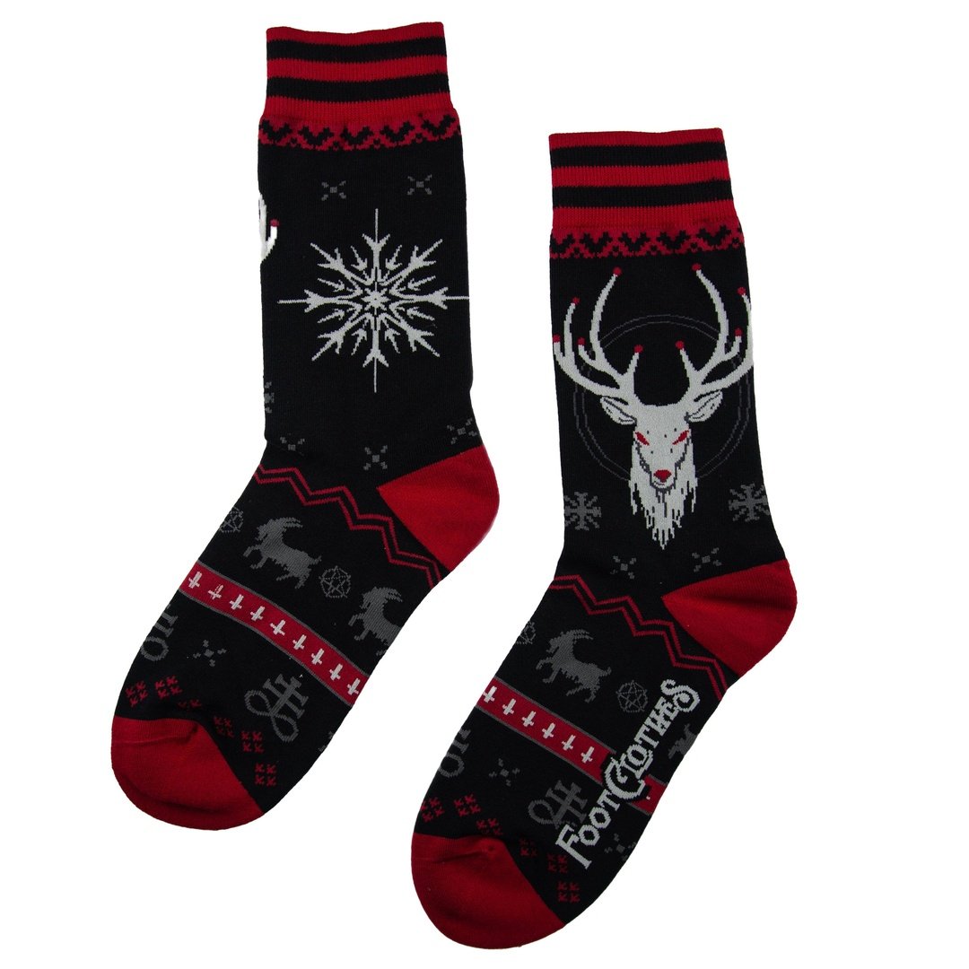 Beelzebuck Ugly Xmas Sweater Crew Socks