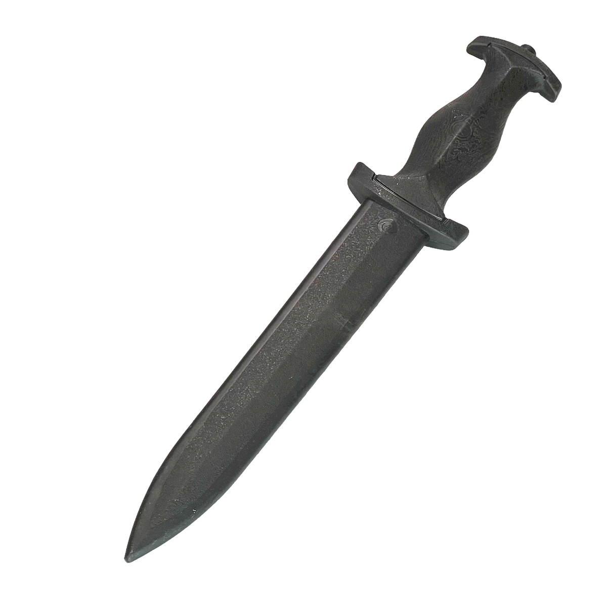 Long Spear Pointed Dagger Poly Training Knife Prop with 8.5 Inch Blade and Grooved Wood Grained Textured Handle
