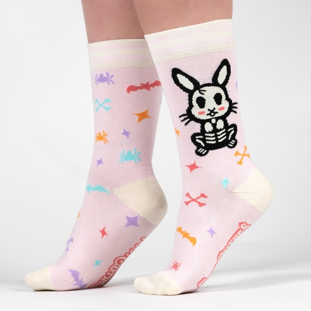 Skelly Bunny Crew Socks