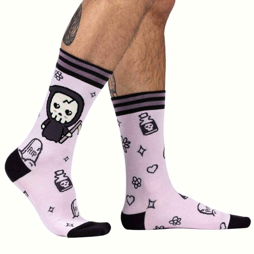 Chaussettes d'équipage Faucheuse Goth Pastel