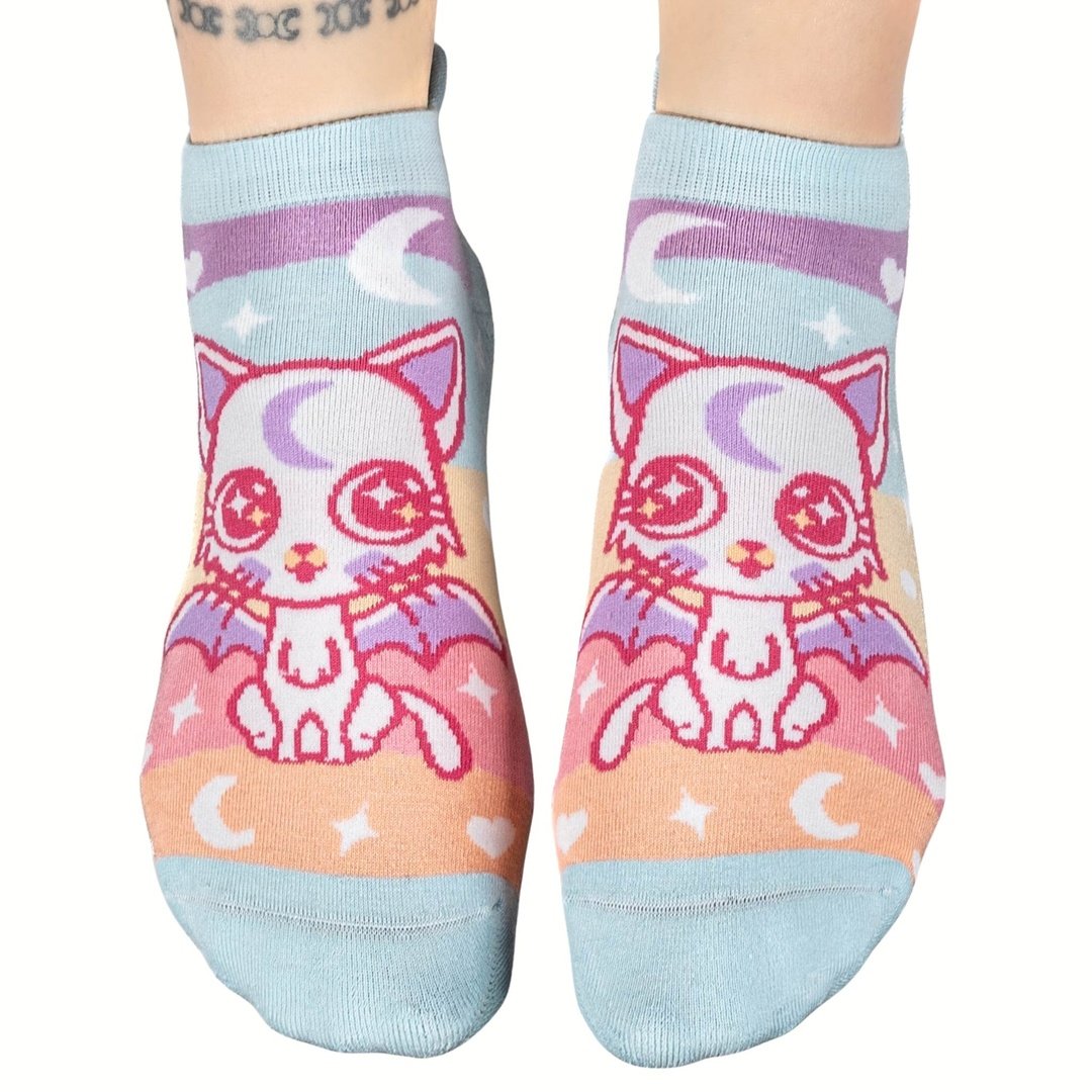 Mystic Kitty Ankle Socks