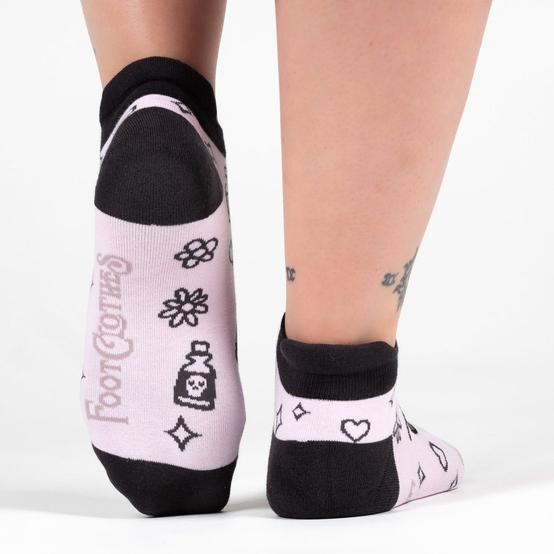 Pastel Goth Grim Reaper Ankle Socks