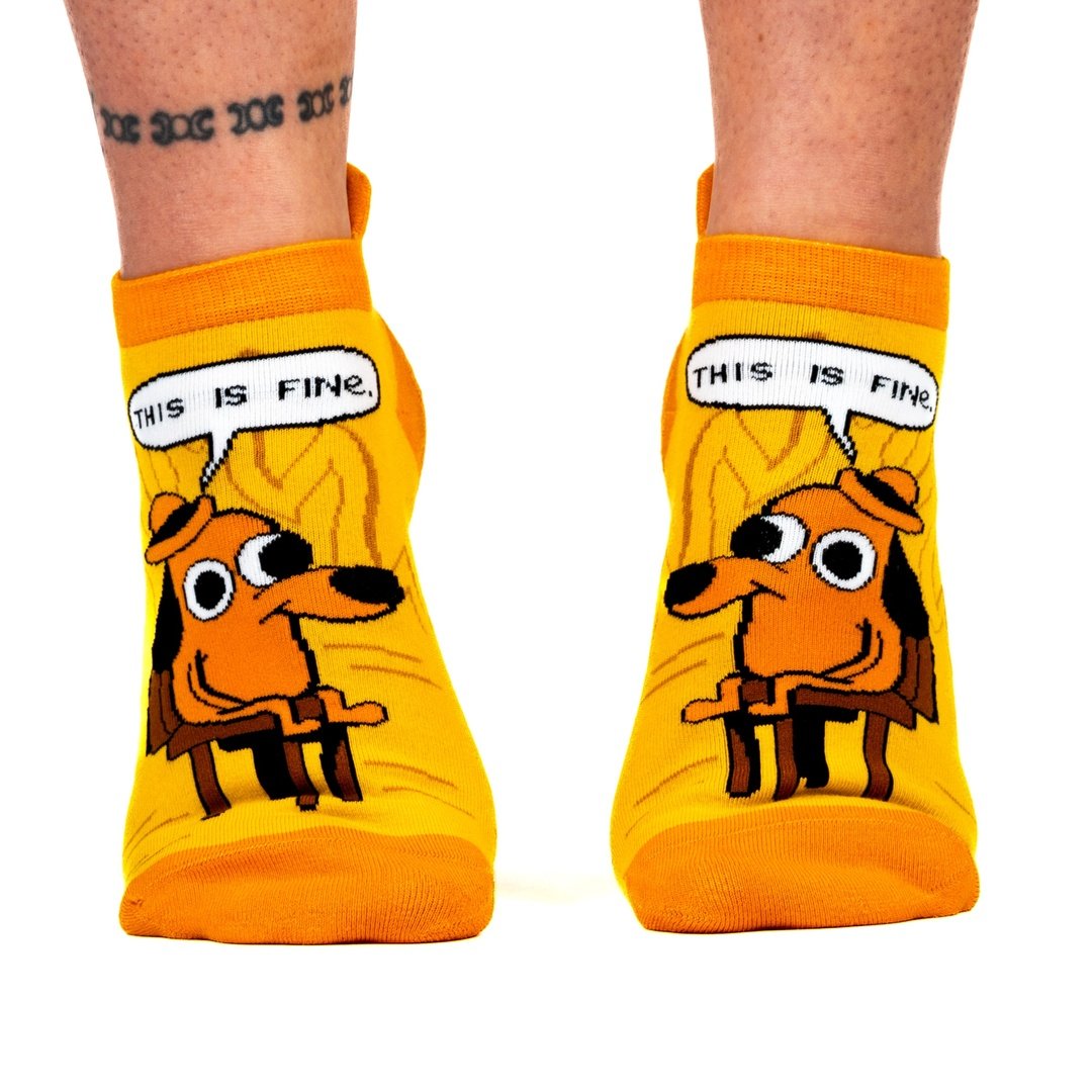 This is Fine: Classic Edition Ankle Socks