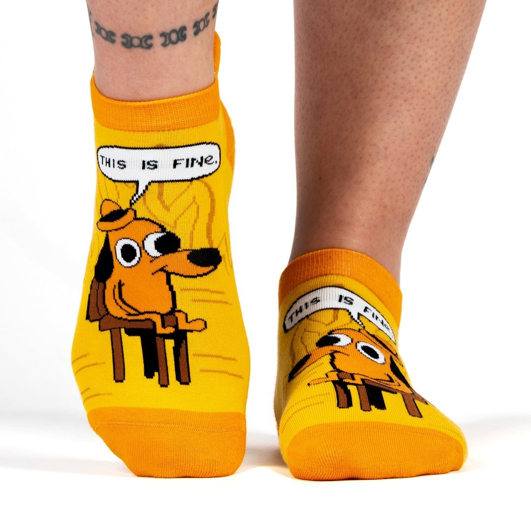 This is Fine: Classic Edition Ankle Socks