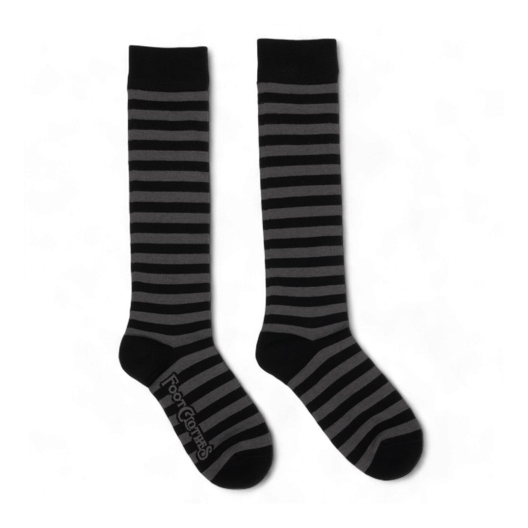 Smoke and Black Stripes Knee High Socks