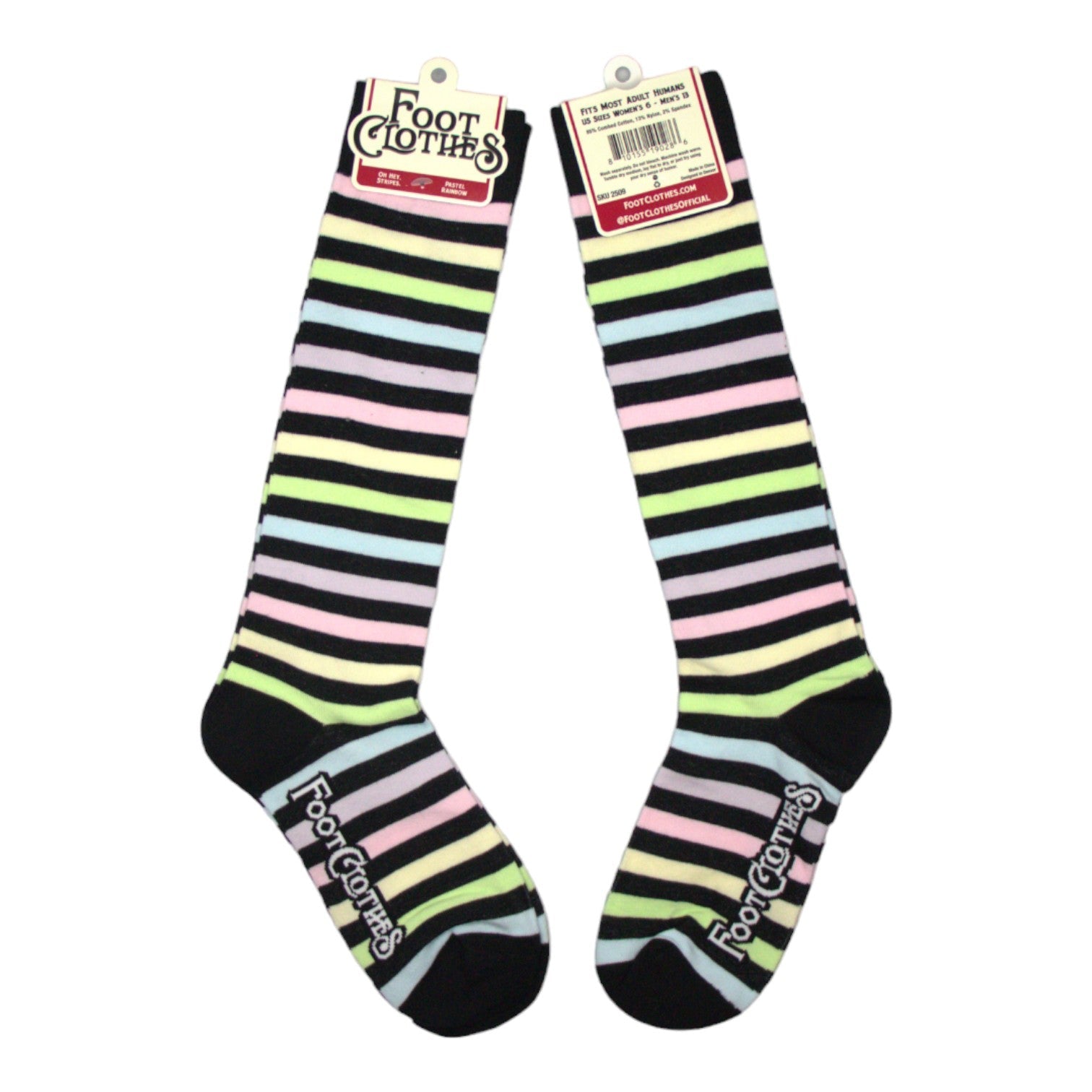 Pastel Rainbow Stripes Knee High Socks