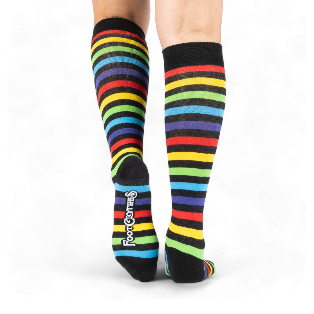 Radiant Rainbow Stripes Knee High Socks