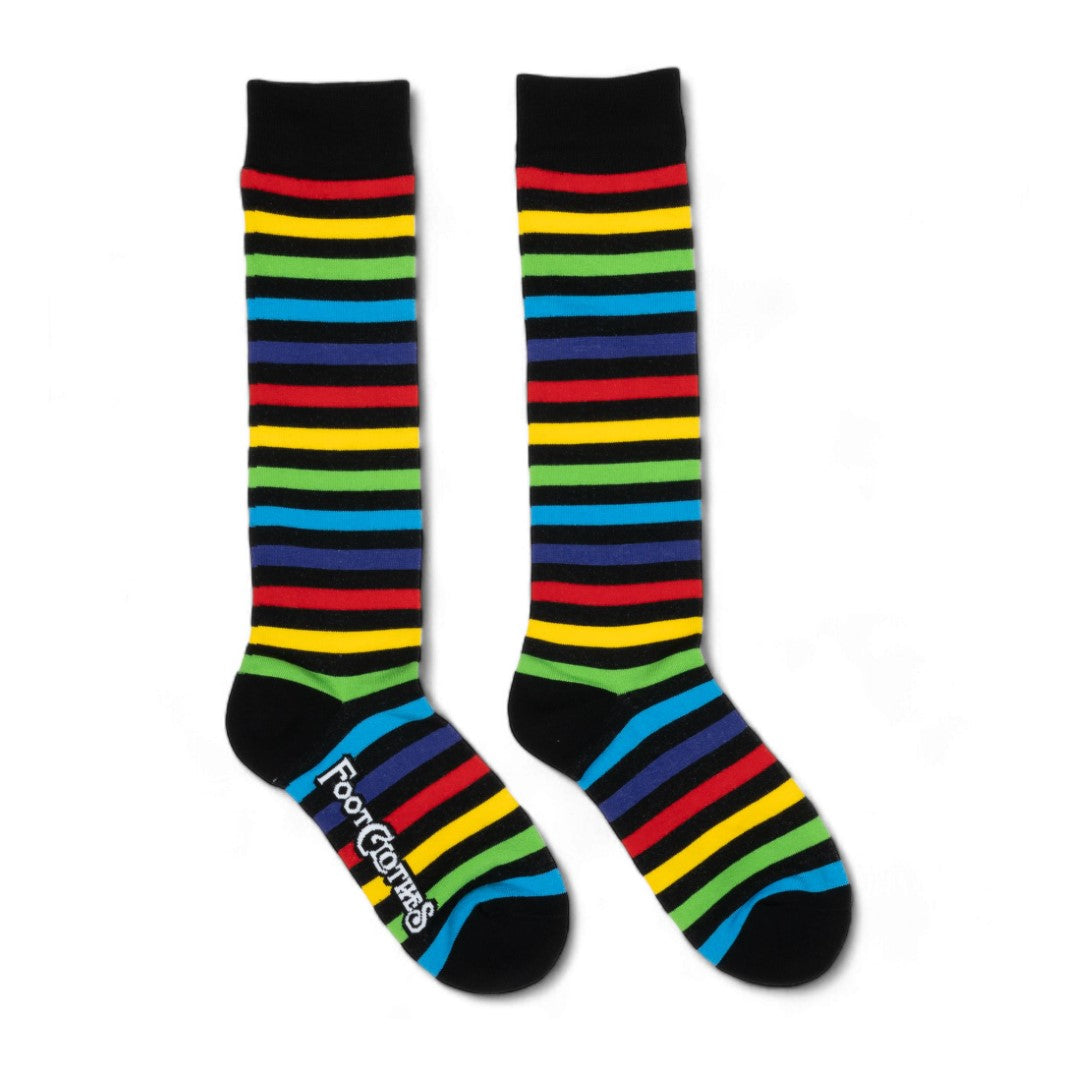 Radiant Rainbow Stripes Knee High Socks