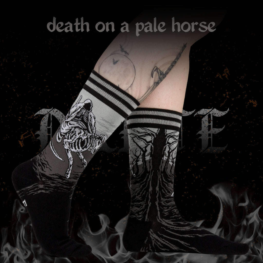 Death on a Pale Horse Crew Socks