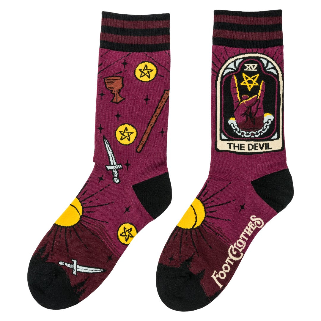 The Devil Tarot Nouveau Crew Socks