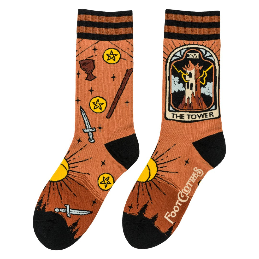 The Tower Tarot Nouveau Crew Socks